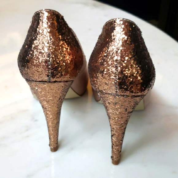 Style & Co Nevaeh peeptoe glitter heels size 8 - Picture 4 of 10